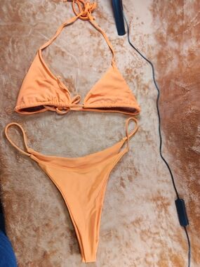 Collection B Bright Orange Bikini Bottoms